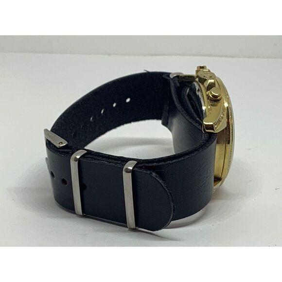 Michael Kors MK5166 Unisex Black Leather Analog Dial Quartz Wrist Watch GE332 - Picture 8 of 11